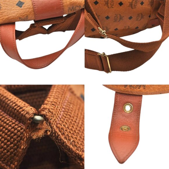768312AV (V4) MCM Backpack Bag Visetos Brown PVC - Picture 8 of 12